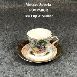Vintage Rare BCM Lord Nelson Ware POMPADOR Teacup Matched with 22K Saucer